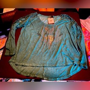 Women’s ‘Lace’ Sleeved Harley-Davidson Shirt Sz 3W-NWT